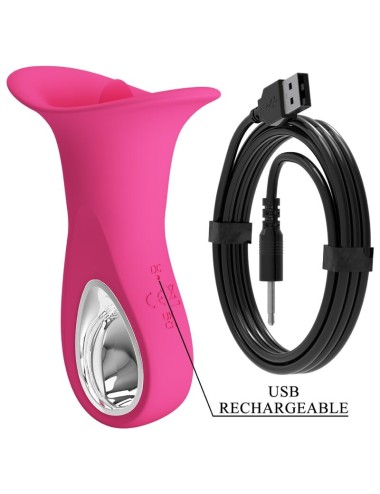 PRETTY LOVE - CLYDE VIBRATORE ORALE LINGUA VIBRANTE 12 VIBRAZIONI ROSA