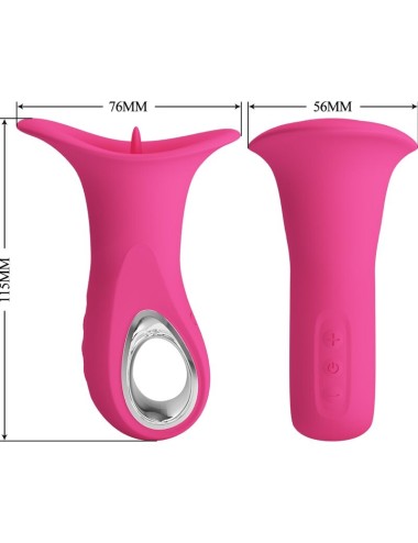 PRETTY LOVE - CLYDE VIBRATORE ORALE LINGUA VIBRANTE 12 VIBRAZIONI ROSA