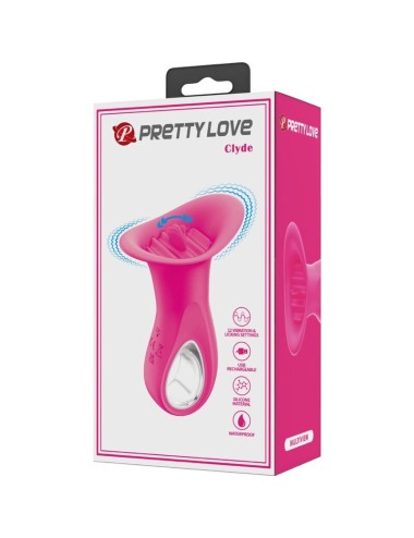 PRETTY LOVE - CLYDE VIBRATORE ORALE LINGUA VIBRANTE 12 VIBRAZIONI ROSA