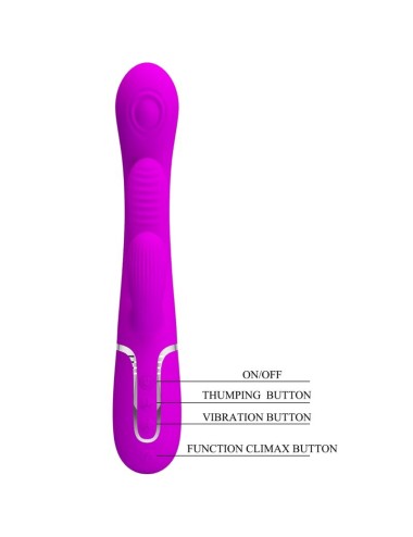 PRETTY LOVE - SHANIA VIBRATORE TRIPLO CONIGLIO MULTIFUNZIONE ROSA