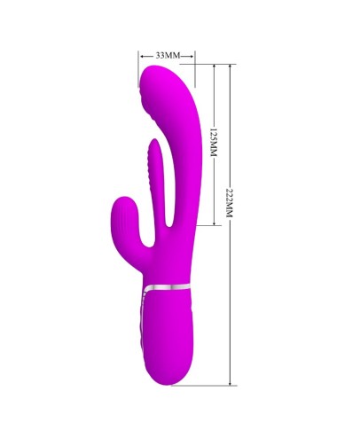 PRETTY LOVE - SHANIA VIBRATORE TRIPLO CONIGLIO MULTIFUNZIONE ROSA