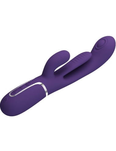 PRETTY LOVE - SHANIA VIBRATORE TRIPLO CONIGLIO MULTIFUNZIONE VIOLA
