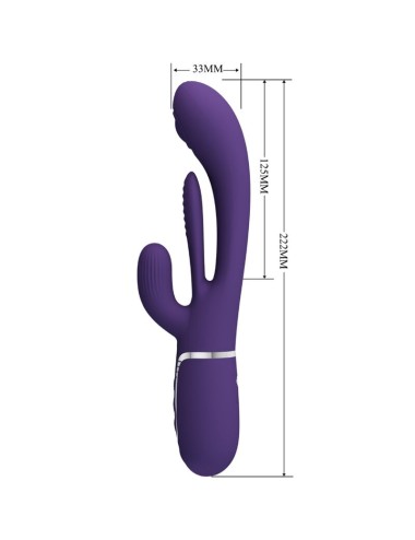PRETTY LOVE - SHANIA VIBRATORE TRIPLO CONIGLIO MULTIFUNZIONE VIOLA