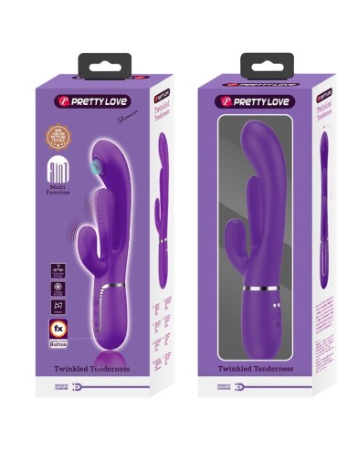 PRETTY LOVE - SHANIA VIBRATORE TRIPLO CONIGLIO MULTIFUNZIONE VIOLA