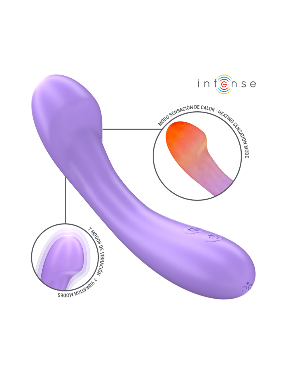 INTENSE - BECKY VIBRATORE 19 CM RISCALDABILE 7 VIBRAZIONI VIOLA