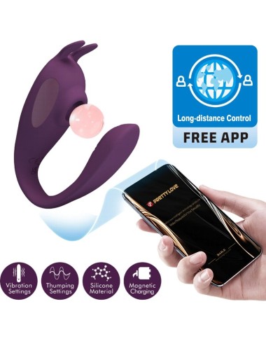 PRETTY LOVE - SHEY STIMOLATORE E VIBRATORE APP GRATUITA LUNGA DISTANZA VIOLA