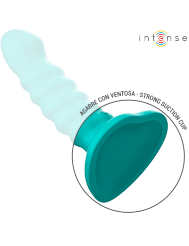 INTENSE - BUFFY VIBRATORE TAGLIA S DESIGN A SPIRALE 10 VIBRAZIONI TELECOMANDO BLU