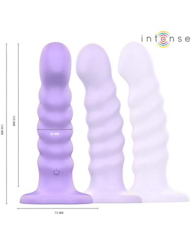 INTENSE - BRENDA VIBRATORE TAGLIA M DESIGN A SPIRALE 10 VIBRAZIONI TELECOMANDO VIOLA