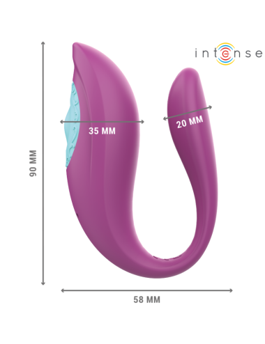 INTENSE - ANNIE VIBRATORE E STIMOLATORE A FORMA DI U TELECOMANDO VIOLA