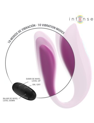 INTENSE - ANNIE VIBRATORE E STIMOLATORE A FORMA DI U TELECOMANDO VIOLA