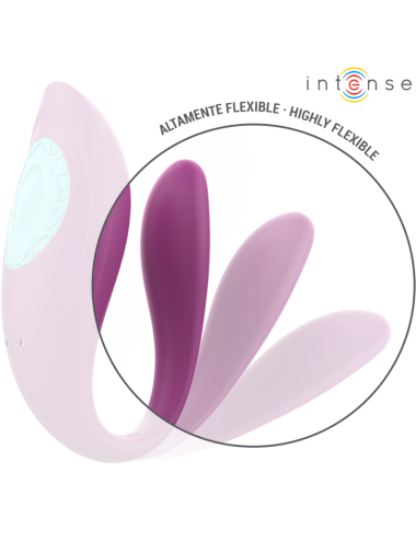 INTENSE - ANNIE VIBRATORE E STIMOLATORE A FORMA DI U TELECOMANDO VIOLA