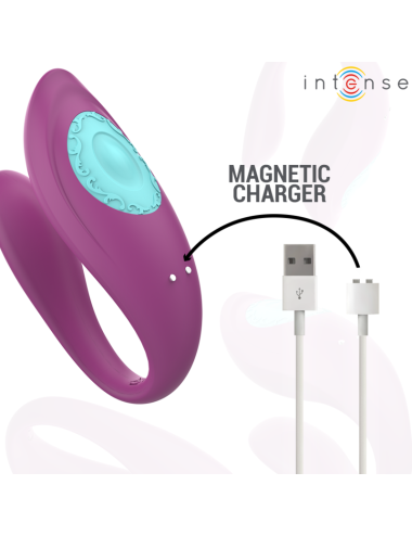 INTENSE - ANNIE VIBRATORE E STIMOLATORE A FORMA DI U TELECOMANDO VIOLA
