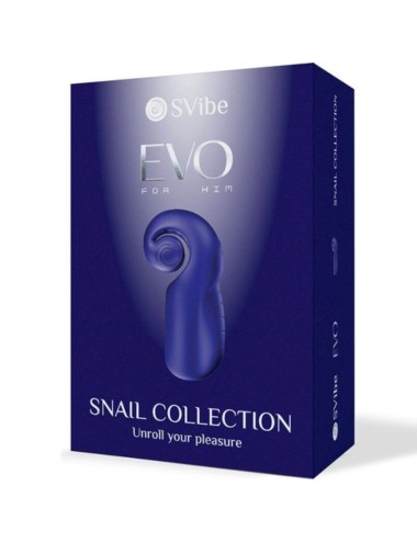SNAIL VIBE - EVO PER LUI MASTURBATORE MASCHILE SLIDE N'ROLL BLU SCURO