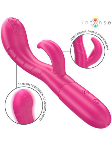INTENSE - VIBRATORE AMARA CON LINGUA STIMOLANTE 10 VIBRAZIONI ROSA
