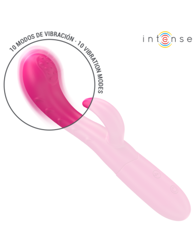 INTENSE - VIBRATORE AMARA CON LINGUA STIMOLANTE 10 VIBRAZIONI ROSA