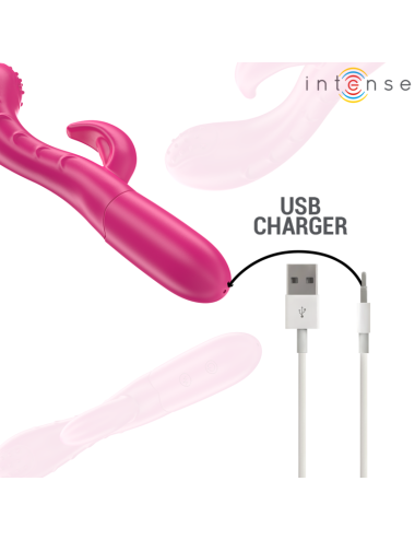 INTENSE - VIBRATORE AMARA CON LINGUA STIMOLANTE 10 VIBRAZIONI ROSA