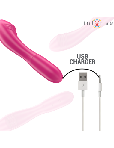 INTENSE - BELINDA VIBRATORE 19 CM FLESSIBILE 10 VIBRAZIONI ROSA