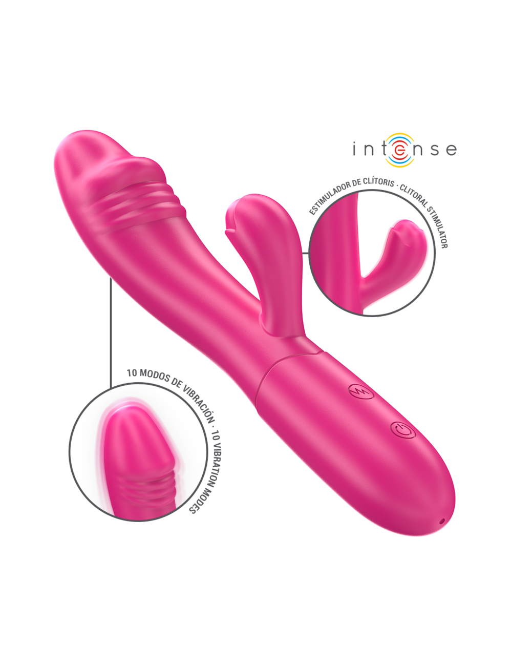 INTENSE - VIBRATORE FLESSIBILE IVY 10 VIBRAZIONI CON STIMOLAZIONE DELLA LINGUA ROSA INTENSE - VIBRATORE FLESSIBILE IVY 10 VIBRAZIONI CON STIMOLAZIONE DELLA LINGUA ROSA