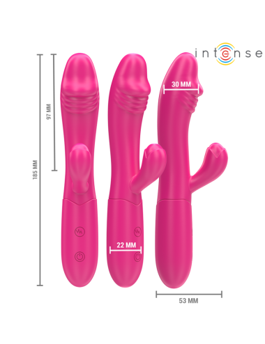 INTENSE - VIBRATORE FLESSIBILE IVY 10 VIBRAZIONI CON STIMOLAZIONE DELLA LINGUA ROSA