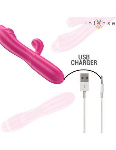 INTENSE - VIBRATORE FLESSIBILE IVY 10 VIBRAZIONI CON STIMOLAZIONE DELLA LINGUA ROSA