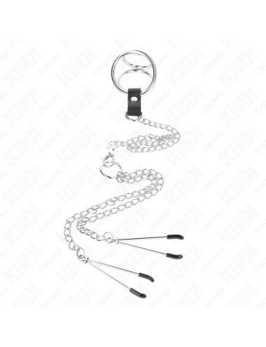KINK - ANELLO PER PENE IN METALLO CROMATO TRIPLO DA 3