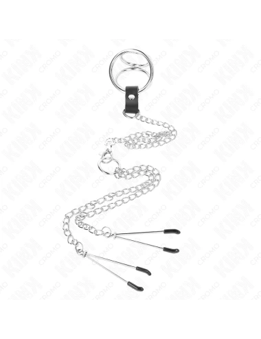 KINK - ANELLO PER PENE IN METALLO CROMATO TRIPLO DA 3