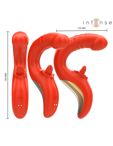 INTENSE - PAULINA VIBRATORE E STIMOLATORE A FORMA DI U ROSSO