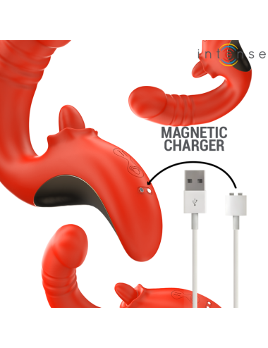 INTENSE - PAULINA VIBRATORE E STIMOLATORE A FORMA DI U ROSSO