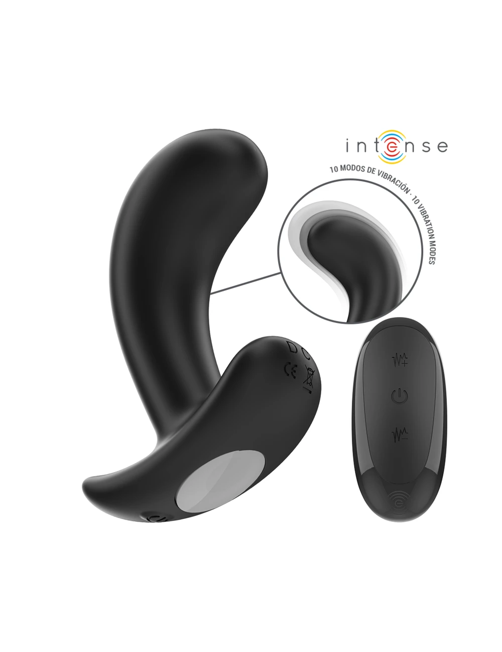 INTENSE - CHANDLER ANAL PLUG 10 VIBRAZIONI NERO TELECOMANDO INTENSE - CHANDLER ANAL PLUG 10 VIBRAZIONI NERO TELECOMANDO