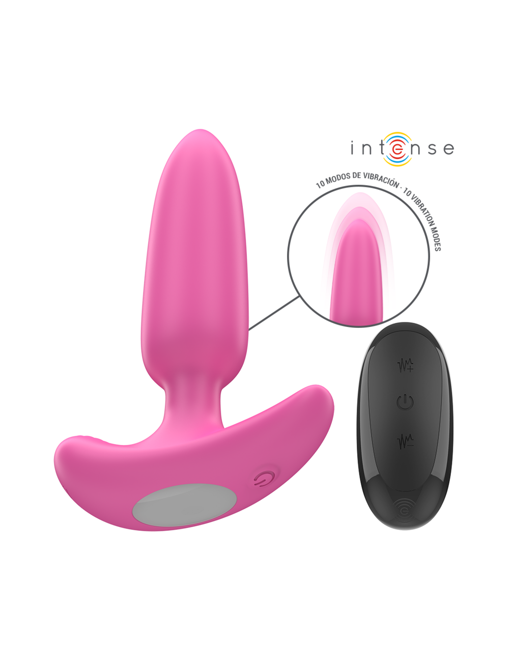 INTENSE - ROSS ANAL PLUG 10 VIBRAZIONI ROSA TELECOMANDO INTENSE - ROSS ANAL PLUG 10 VIBRAZIONI ROSA TELECOMANDO