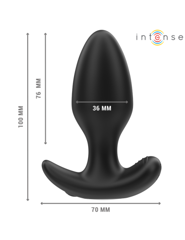 INTENSE - JOEY ANAL PLUG 10 VIBRAZIONI NERO TELECOMANDO
