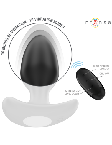 INTENSE - JOEY ANAL PLUG 10 VIBRAZIONI NERO TELECOMANDO