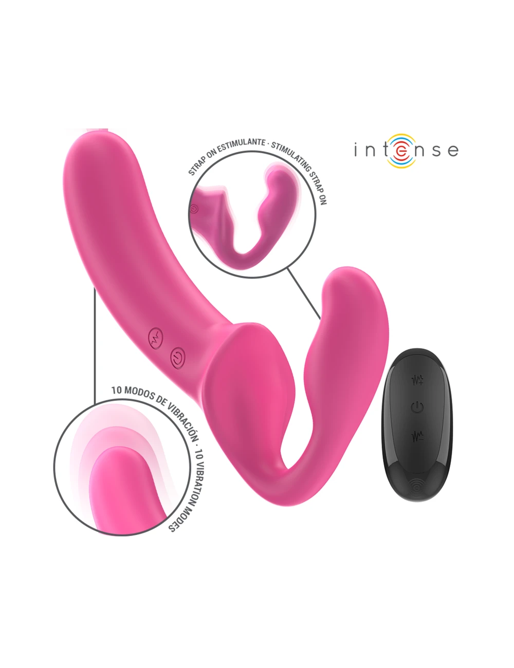 INTENSE - AMY DOPPIO VIBRATORE 20 CM ROSA TELECOMANDO INTENSE - AMY DOPPIO VIBRATORE 20 CM ROSA TELECOMANDO