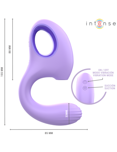 INTENSE - BAXTER VIBRATORE E STIMOLATORE VIOLA TELECOMANDO