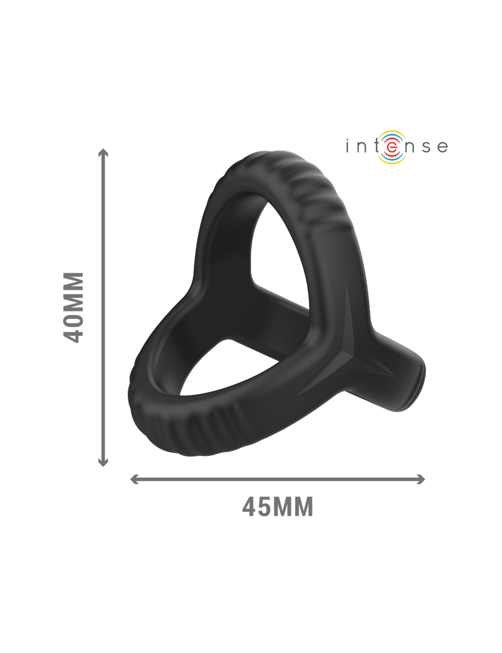 INTENSE - CARSON DOPPIO ANELLO PER PENE IN SILICONE MODELLO NERO 4 INTENSE - CARSON DOPPIO ANELLO PER PENE IN SILICONE MODELLO NERO 4
