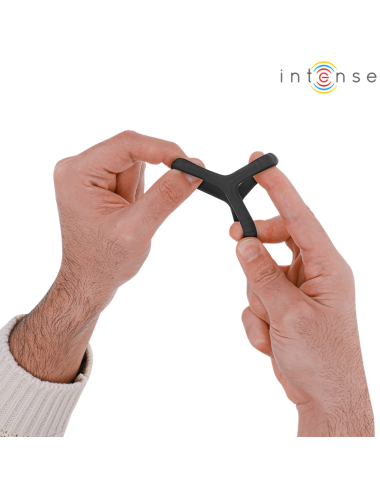 INTENSE - CARSON DOPPIO ANELLO PER PENE IN SILICONE MODELLO NERO 4