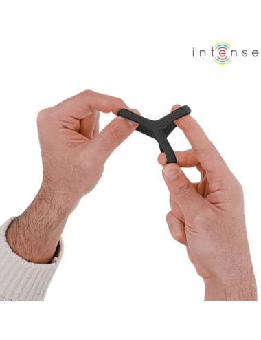 INTENSE - CARSON DOPPIO ANELLO PER PENE IN SILICONE MODELLO NERO 4