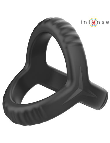 INTENSE - CARSON DOPPIO ANELLO PER PENE IN SILICONE MODELLO NERO 4