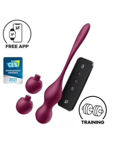 SATISFYER - LOVE BIRDS VARY SFERE VIBRANTI APP GRATUITA WINE ROSSO