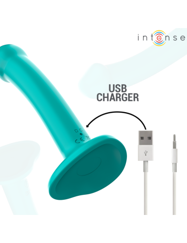 INTENSE - KATIE VIBRATORE CON VENTOSA 10 VIBRAZIONI TELECOMANDO BLU