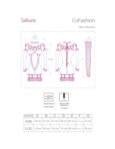 LIVCO CORSETTI FASHION - SAKURA CF 90357 TUTA + GUANTI LUNGHI + CINTURA REGGICALZE NERA L/XL