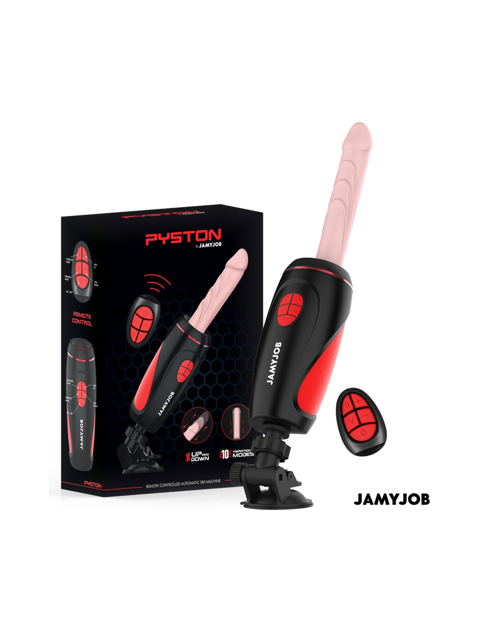 JAMYJOB - PYSTON BASE MASTURBATORE AUTOMATICO CON DILDO TELECOMANDO JAMYJOB - PYSTON BASE MASTURBATORE AUTOMATICO CON DILDO TELECOMANDO