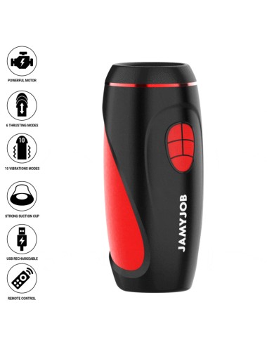 JAMYJOB - PYSTON BASE MASTURBATORE AUTOMATICO CON DILDO TELECOMANDO