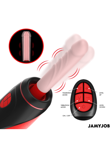 JAMYJOB - PYSTON BASE MASTURBATORE AUTOMATICO CON DILDO TELECOMANDO