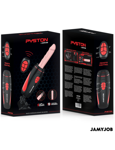 JAMYJOB - PYSTON BASE MASTURBATORE AUTOMATICO CON DILDO TELECOMANDO
