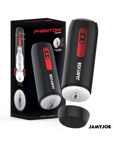 JAMYJOB - MASTURBATORE VAGINA AUTOMATICO PHANTOM 5 MODALITÀ DI ASPIRAZIONE E SPINTA