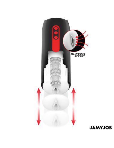 JAMYJOB - MASTURBATORE VAGINA AUTOMATICO PHANTOM 5 MODALITÀ DI ASPIRAZIONE E SPINTA