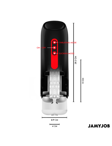 JAMYJOB - MASTURBATORE VAGINA AUTOMATICO PHANTOM 5 MODALITÀ DI ASPIRAZIONE E SPINTA