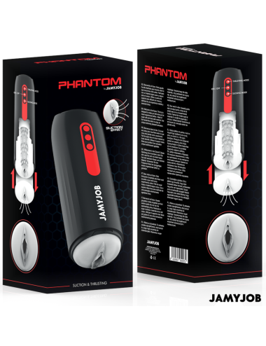 JAMYJOB - MASTURBATORE VAGINA AUTOMATICO PHANTOM 5 MODALITÀ DI ASPIRAZIONE E SPINTA
