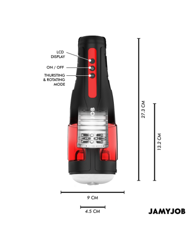 JAMYJOB - MASTURBATORE VAGINALE AUTOMATICO STORM 10 MODALITÀ DI ASPIRAZIONE E SPINTA